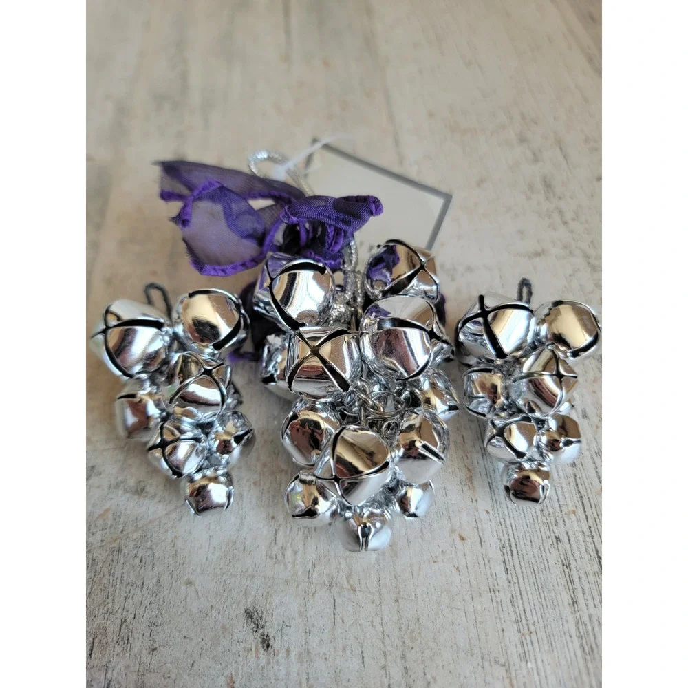 Pottery Barn RARE jingle Bell Garland Xmas metal home decor hanging